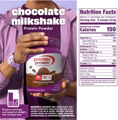 Premier Protein 100% Whey, Chocolate Milkshake, 30g, 24.5 oz