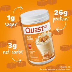 Quest Nutrition Salted Caramel Protein Powder, 26g 1.6 Pound (Pack of 1)
