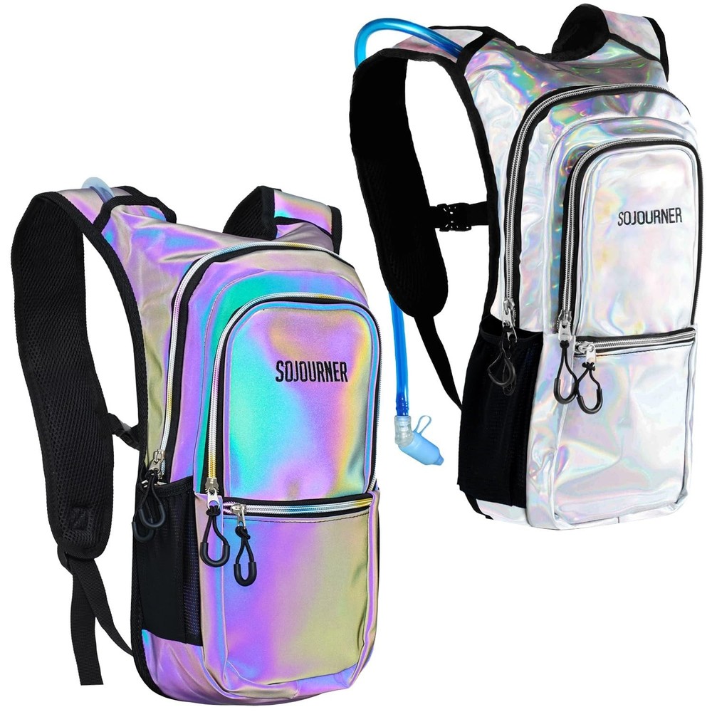 2 Colors of Medium Hydration Pack Bundle – Luminous Green and Holo Silver
