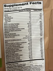 Vita Hustle ONE Superfood Protein Cafe Latte Caffeine Mix Powder Vegan 1.47 Lbs