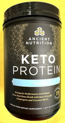 NIB KETO PROTEIN POWDER VANILLA MENS WOMENS FINE DIETARY SUPPLEMENT SKIN JOINTS