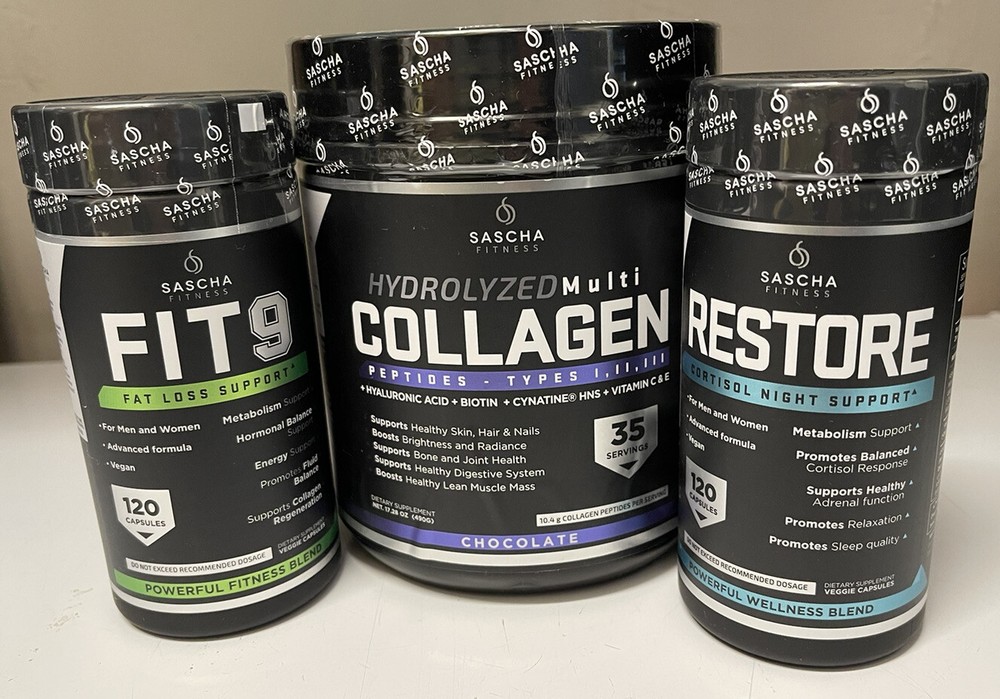 restore sascha fitness Fit 9 Kit con Restore y Collagen chocolate
