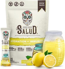 Salud 2-in-1 Hydration Packets: Lemonade Electrolyte Drink Mix with Elderberry