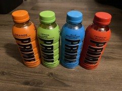 prime hydration 4 pack Lemon Lime Fruit Punch Blue Raspberry Orange