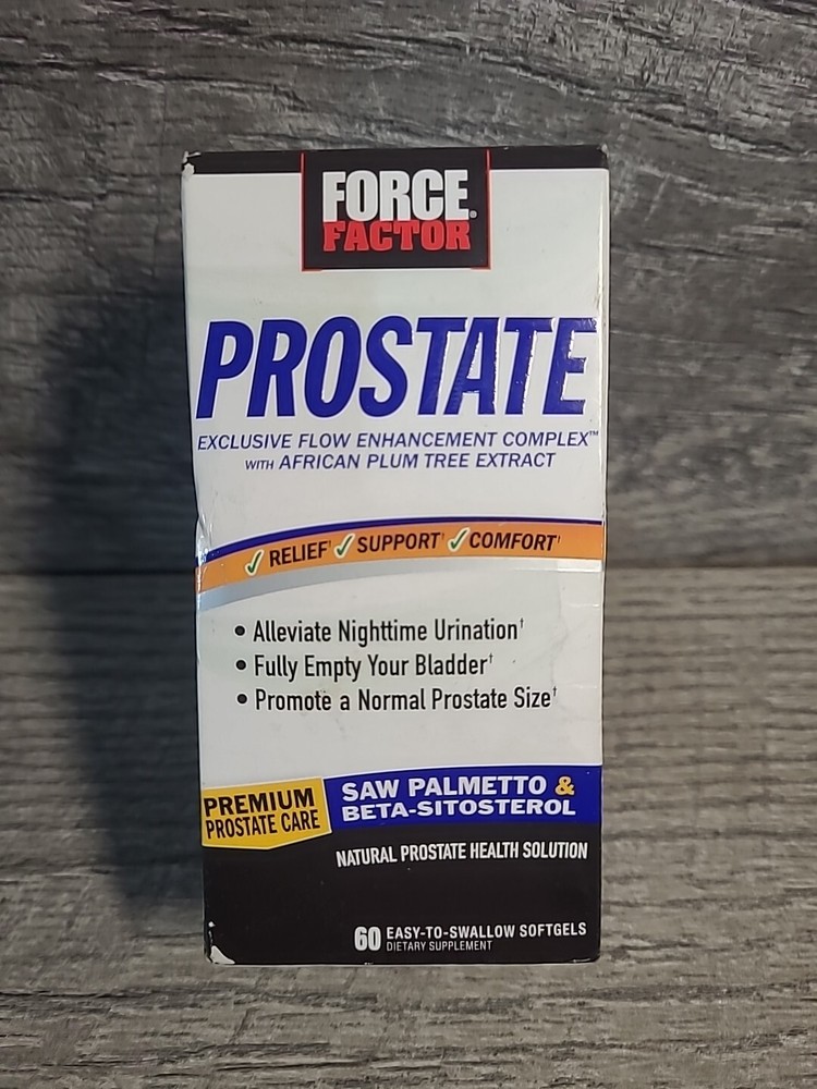 Force Factor Prostate Exclusive Flow Enhancement Complex Softgels Exp 8-26