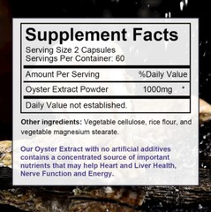 Oyster Extract – boosts endurance, energy and immunity, fights fatigue