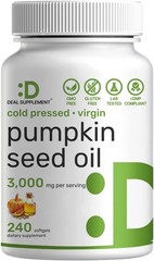 Pumpkin Seed Oil 3,000mg with Saw Palmetto, 240 Softgels – Cold Pressed…