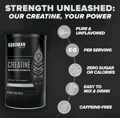 BIRDMAN Micronized Creatine Monohydrate Powder 80 Servings 400 g Exp. 4/2028