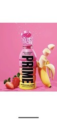 1 X 500ML BOTTLE PRIME HYDRATION STRAWBERRY BANANA DRINK READY TO SHIP✅✅✅
