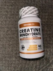 ElevateLife Creatine Monohydrate 2500mg, 90 Capsules -Expires 06/2026