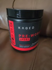 Kaged Sport Pre Workout Fruit Punch 20 Servings 2/5/27 188mg Caffeine Energy