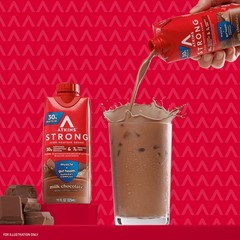 Atkins Strong High Protein Shake, Milk Chocolate, 30g 11 Fl Oz (Pack of 12)