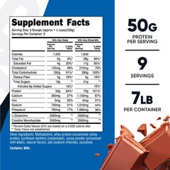 Nutricost Mass Gainer Double Chocolate Flavor, 6.7 LBS, 50 Grams of Protein