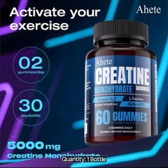 Creatine Monohydrate GUMMIES 🫐 Flavor 1 Sugar Free 1 Month Supply for Pump 💪