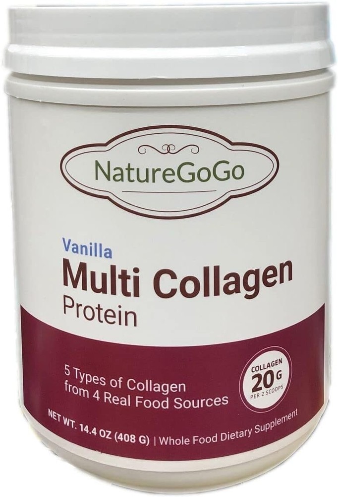 Naturegogo Vanilla Multi Collagen Protein 14.4 oz (EXP:12/2026)