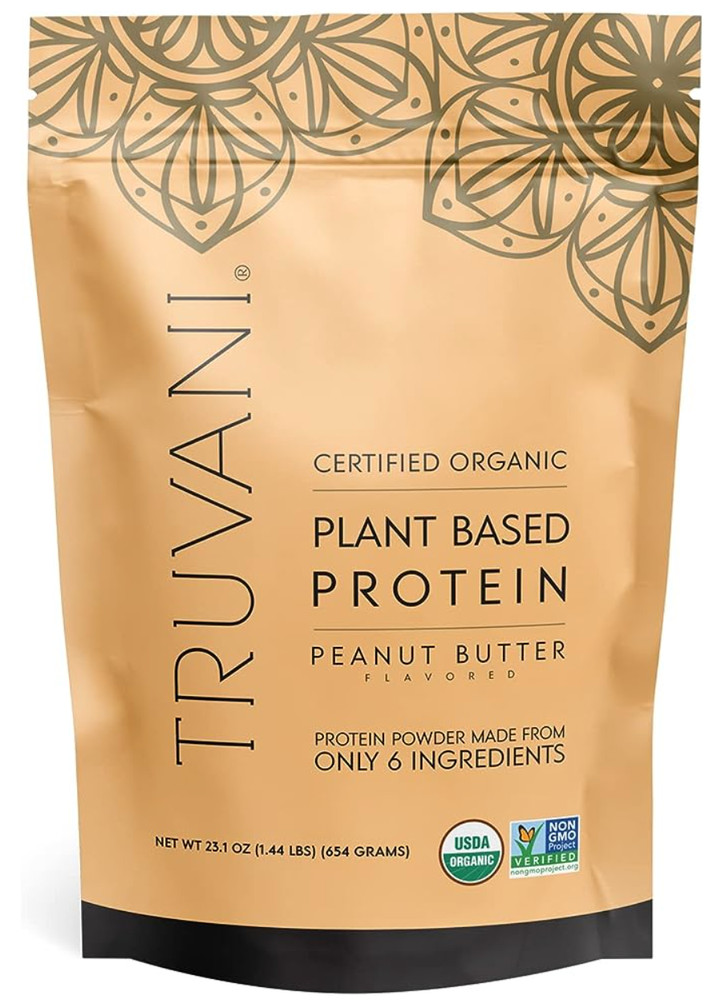 Truvani Plant Based Organic Protein Powder Peanut Butter 1.44 lbs New FRESH