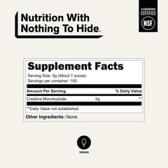 NAKED Pure Micronized Creatine Monohydrate 100 Servings (Pack of 1), Blue