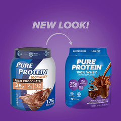 Protein Powder 100% Whey Rich Chocolate 25 G Protein 1.75 Lb Top Quality and NEW
