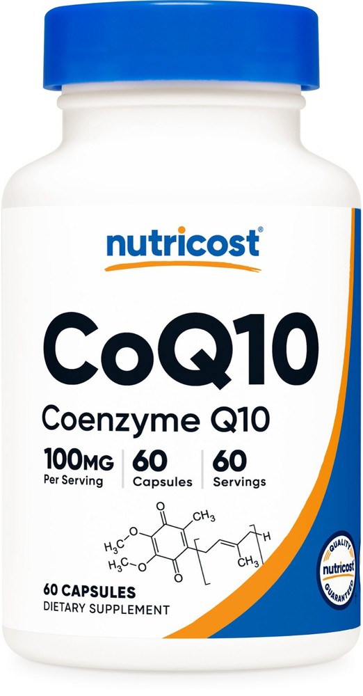 Nutricost CoQ10 100mg, 60 Capsules, Vegetarian Capsules, Non-GMO (Coenzyme Q10)