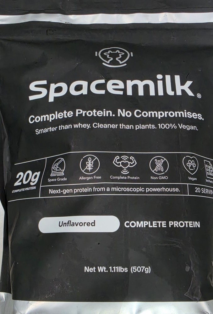 Spacemilk Complete Protein Powder Vegan Allergen-Free Non-GMO Unflavored 1.11 lb