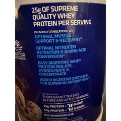 USN BlueLab 100% Whey Protein Powder Cookies and Cream 2lb 25g Protein 5.3g BCAA