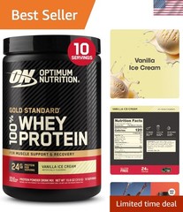 Whey Protein Powder 24g Protein, Gluten Free, Vanilla Ice Cream 10.9 oz