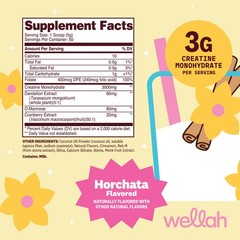 Wellah Pump-It-Up Creatine (50 Servings, Horchata) – Creatine Monohydrate