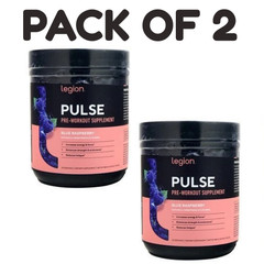 LEGION Pulse® Pre-Workout – Blue Raspberry – 480 g – Pack of 2