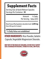 aphrodisiacs – MUIRA PUAMA 2200MG – gym supplements 180 Capsules 3 Bottles