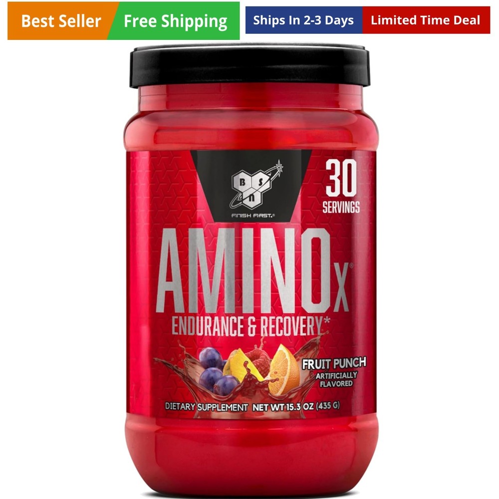 Amino X Muscle Recovery & Endurance Powder, BCAAs, 10 Grams of Amino Acids, K…
