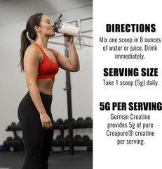 Micronized Creatine Monohydrate Powder, 99.99% Pure Creapure for Muscle Growt…