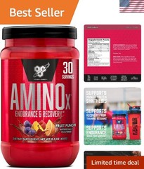 Amino X Muscle Recovery & Endurance Powder, BCAAs, 10 Grams of Amino Acids, K…