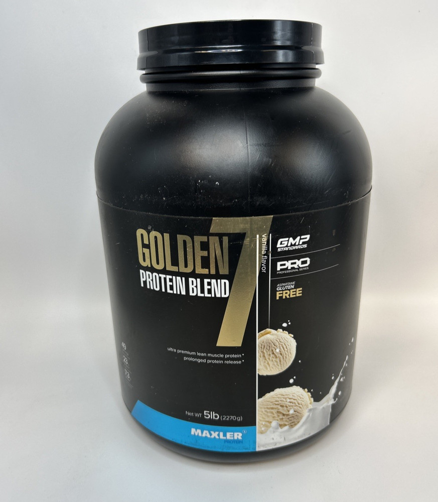 MAXLER Golden 7 Protein Blend 5LB – Protein Powder – Vanilla *EXP: 05/2027*