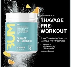RAW Pre Workout Powder, Thavage (Beach Bum) – Chris Bumstead 40 Servings