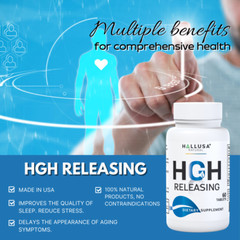 Hallusa Natural HGH-Booster L-arginine & Nitric Oxide Support, 60 Tablets