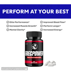 (3 Pack) Erecpower for Men, Erec Power Advance Male Support Pills (180 Capsules)