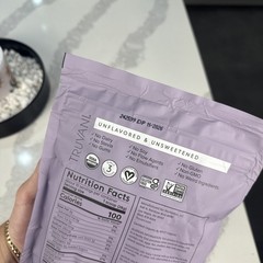Truvani Certified Organic Plant Based Protein Unflavored & Unsweetened FRESH