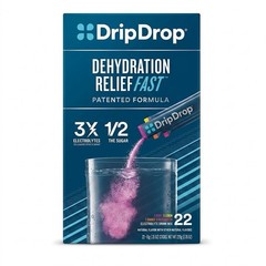 Drip Drop Hydration Relief Fast – Electrolyte Drink Mix – 22 Sticks