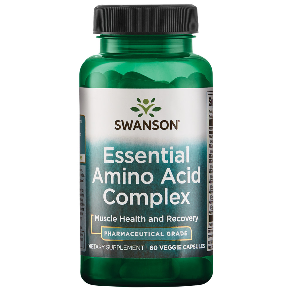 Swanson Essential Amino Acid Complex – Pharmaceutical Grade 60 Veggie Capsules