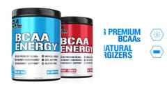 EVL Evlution Nutrition BCAA Energy Amino Acid Pre-Workout Powder – 30 & 65 Srv