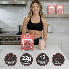 Cantein Organic Plant Based Protein Powder – 100% Hemp Protein Vegan Shake Mix –