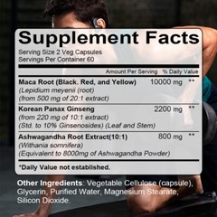 Maca Capsules – Containing Ginseng and Ashwagandha -Sexual Health support