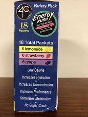 Energy Rush Hydration Electrolytes 200 mg Caffeine 18 packets