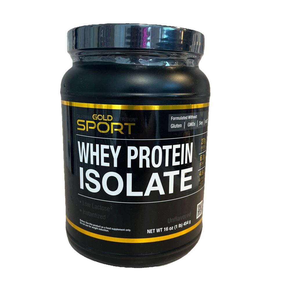 California Gold Nutrition Whey Protein Isolate Unflavored 1 Pd Sealed Ex 10/27
