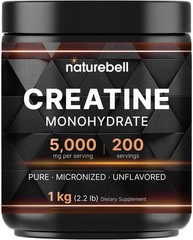 NatureBell Creatine Monohydrate Powder 1,000g, 5,000mg 2.2 Pound (Pack of 1)