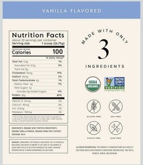 Truvani Organic Whey Protein Powder Vanilla, Non-GMO,Gluten-Free,18.87oz,Exp2028