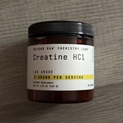 Beyond Raw Chemistry Labs Creatine HCl 60 Servings Muscle Performance Exp:6/2027