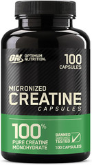 Optimum Nutrition Creatine Monohydrate Capsules, 2500mg, Keto Friendly, 100 Caps