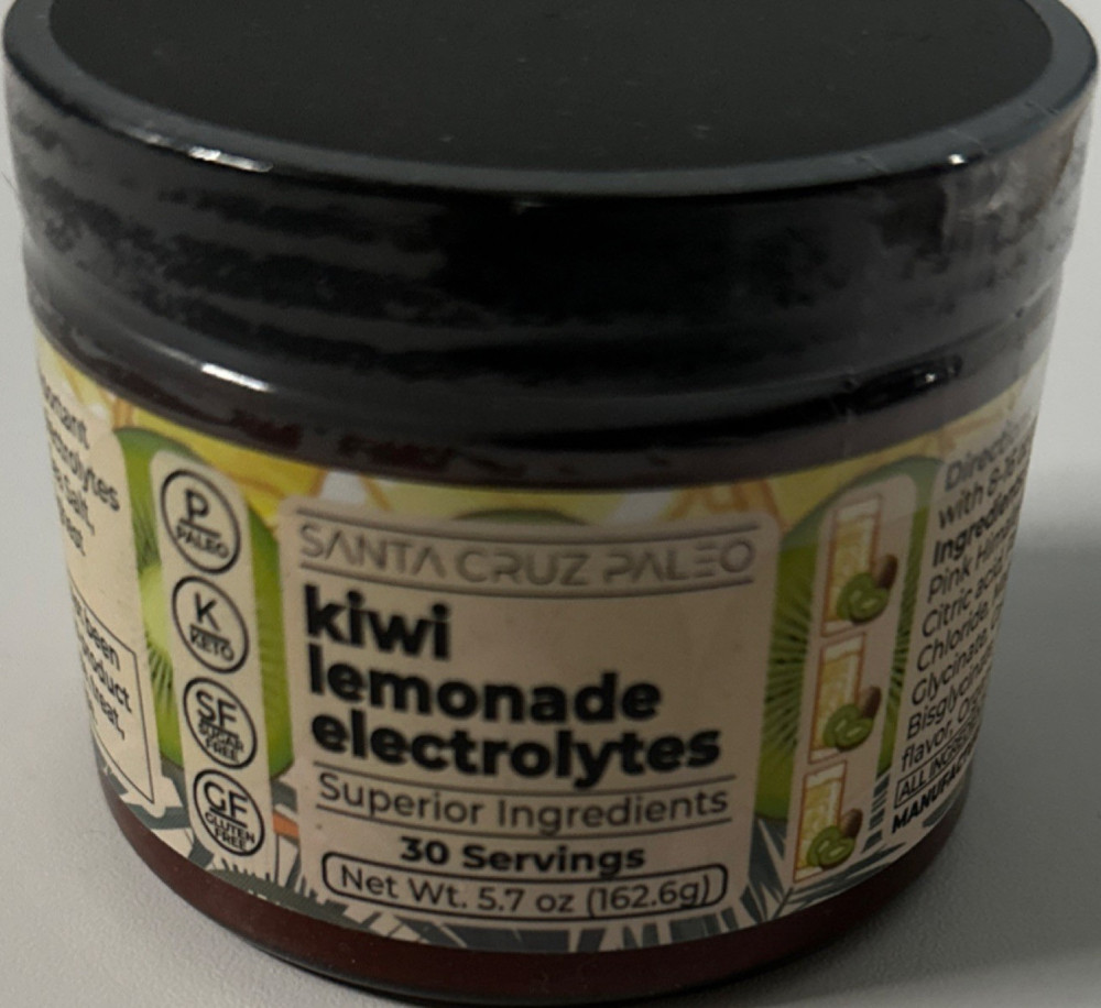 Santa Cruz Paleo Kiwi Lemonade Electrolytes Powder Sugar-Free 30 Servings 5.7oz