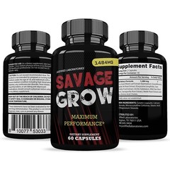 Savage Grow Men’s Health Supplement 1484mg 300 Capsules